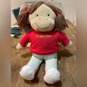 Francine Eden Arthur Stuffed Plush Doll PBS Marc Brown Vintage 90s RARE 10"